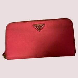 PRADA - Zippy Long Wallet in Dark Fuchsia
